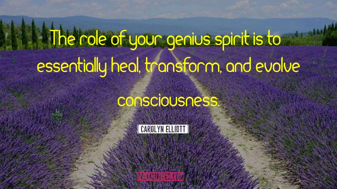 Carolyn Elliott Quotes: The role of your genius