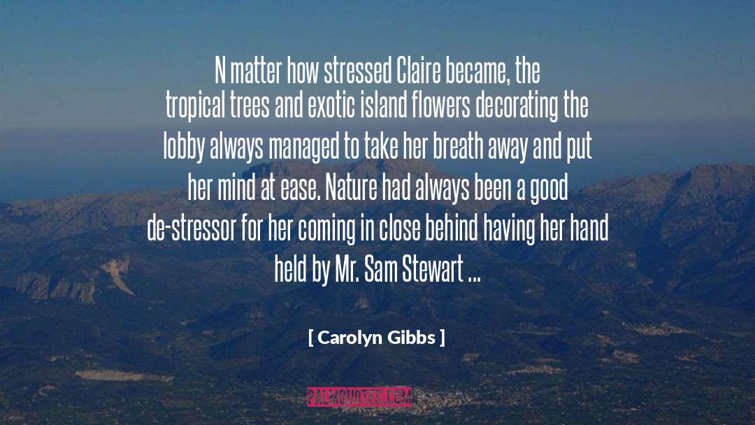 Carolyn Gibbs Quotes: N matter how stressed Claire