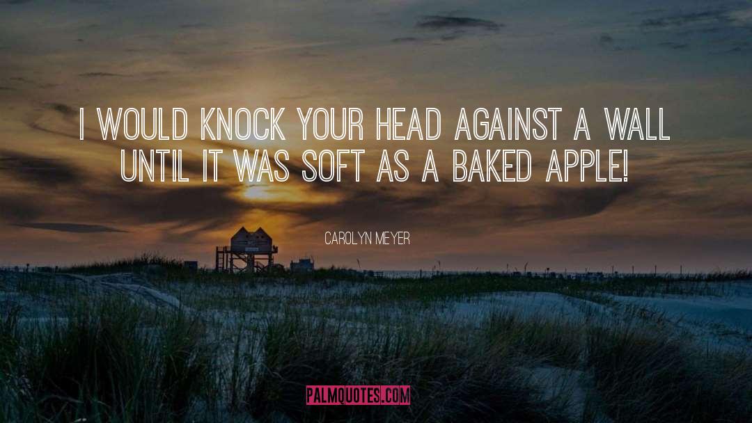 Carolyn Meyer Quotes: I would knock your head