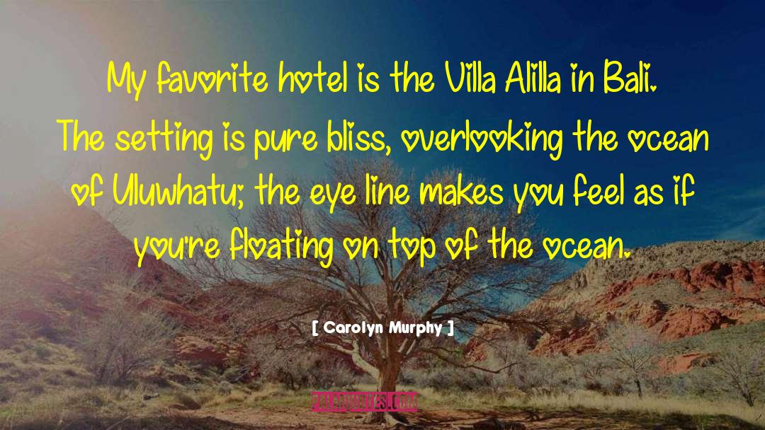 Carolyn Murphy Quotes: My favorite hotel is the