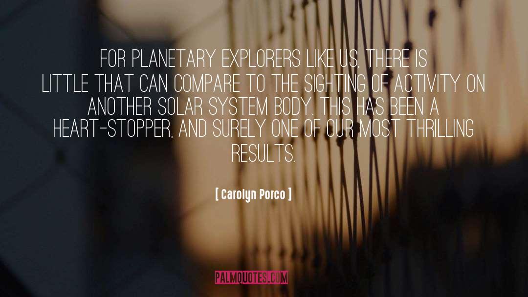 Carolyn Porco Quotes: For planetary explorers like us,