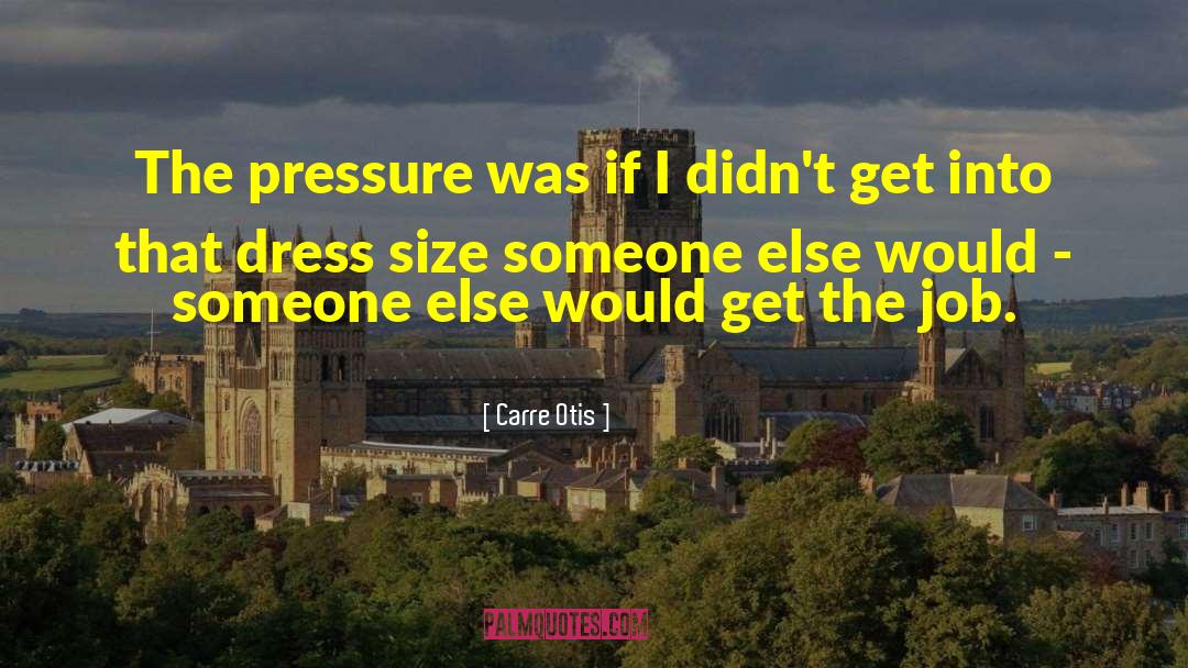 Carre Otis Quotes: The pressure was if I