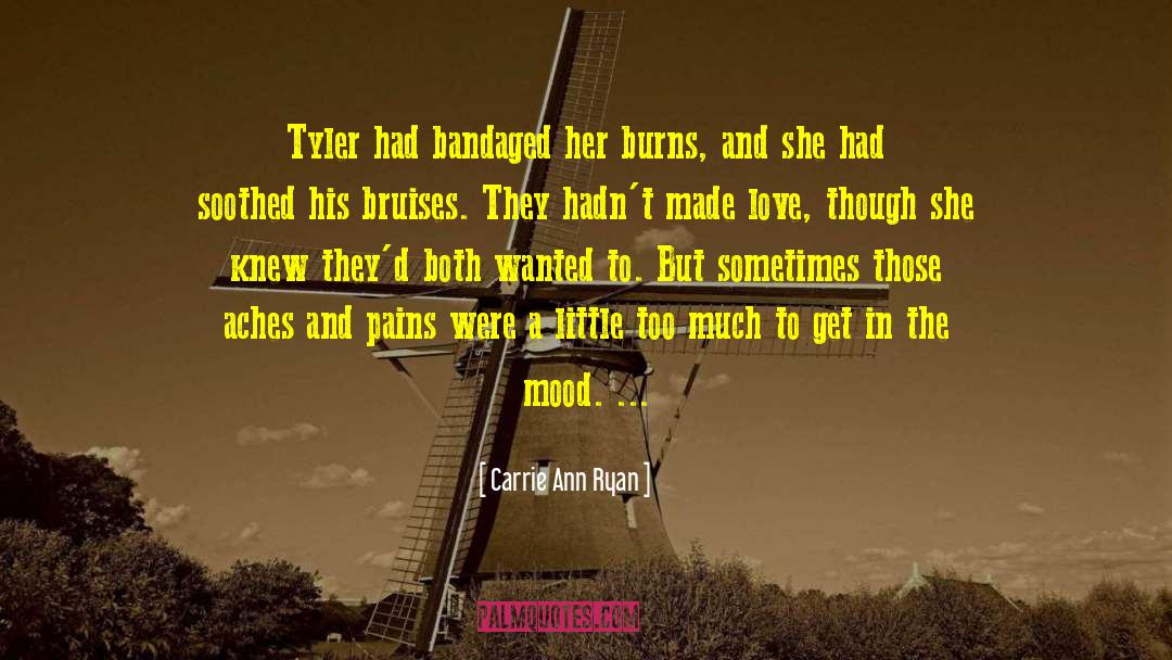 Carrie Ann Ryan Quotes: Tyler had bandaged her burns,