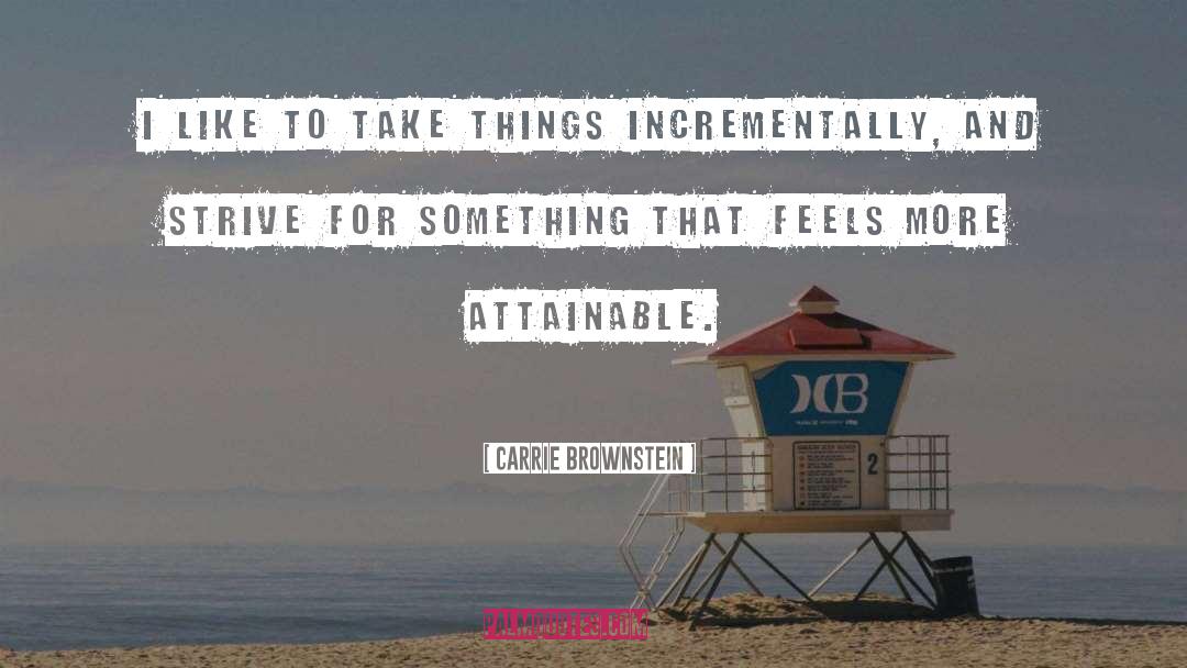 Carrie Brownstein Quotes: I like to take things