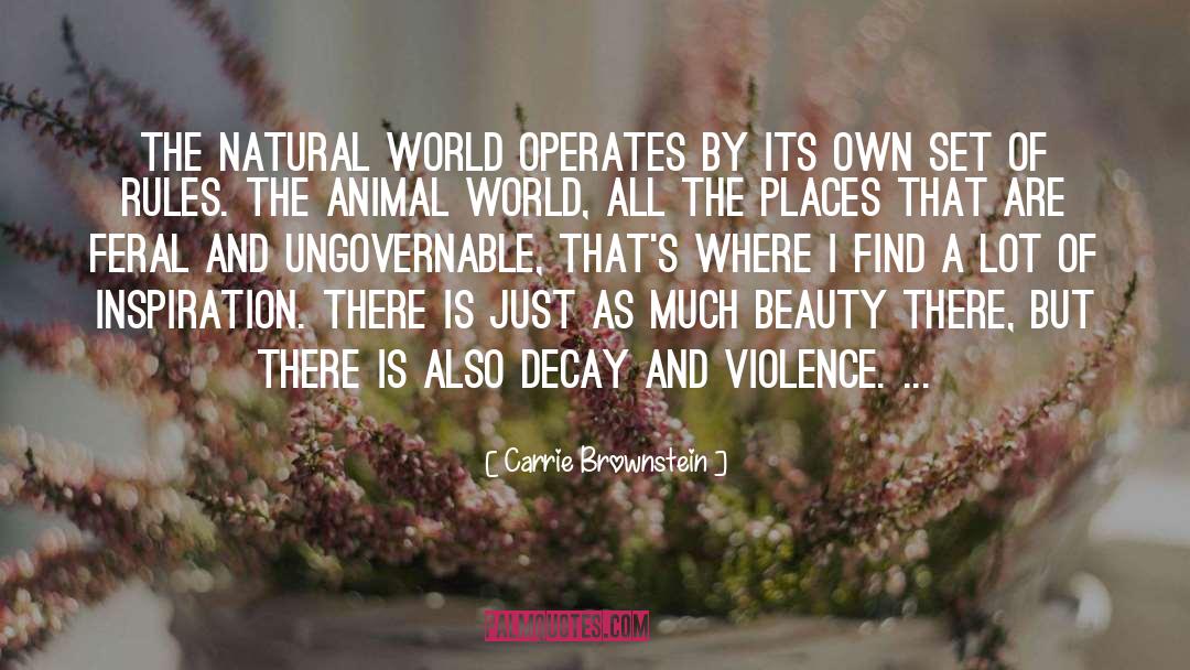 Carrie Brownstein Quotes: The natural world operates by
