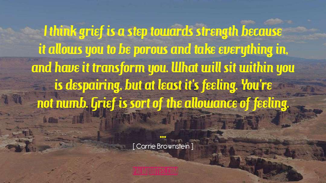 Carrie Brownstein Quotes: I think grief is a