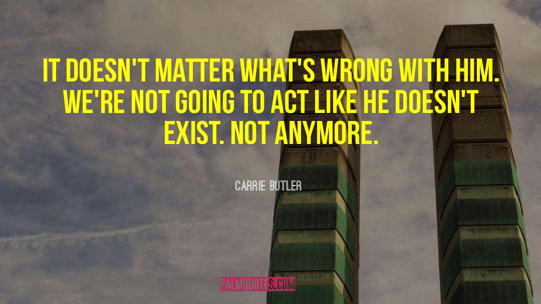 Carrie Butler Quotes: It doesn't matter what's wrong