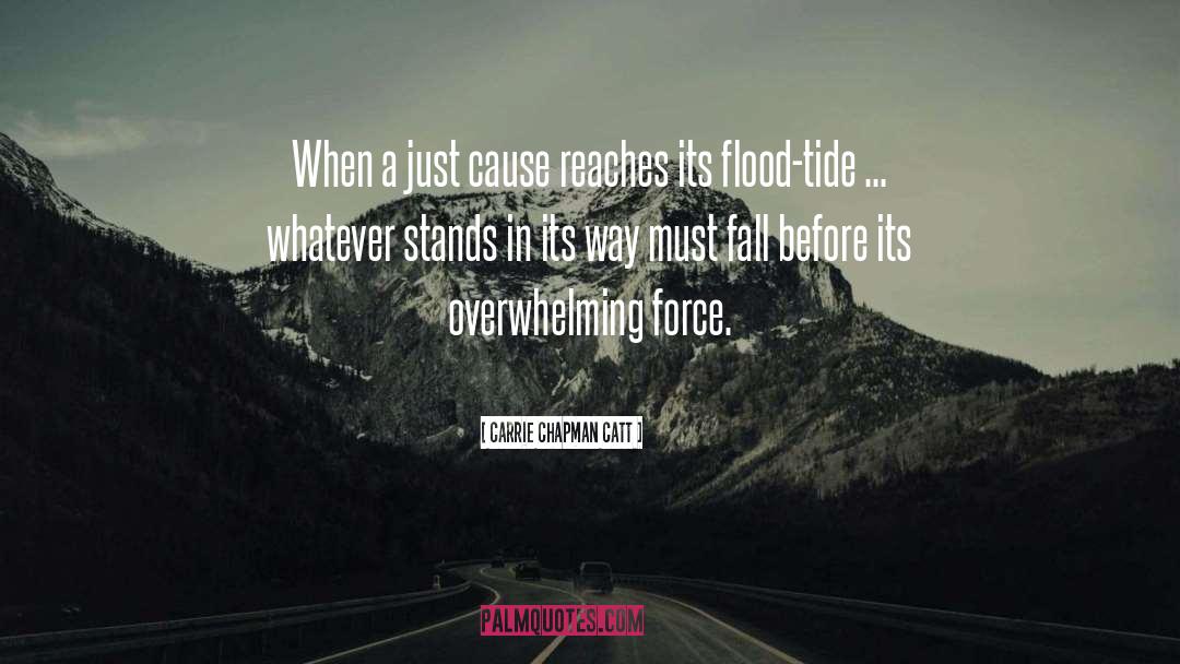 Carrie Chapman Catt Quotes: When a just cause reaches