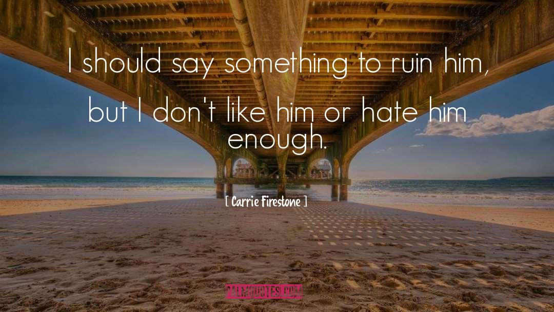 Carrie Firestone Quotes: I should say something to