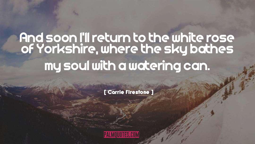 Carrie Firestone Quotes: And soon I'll return to