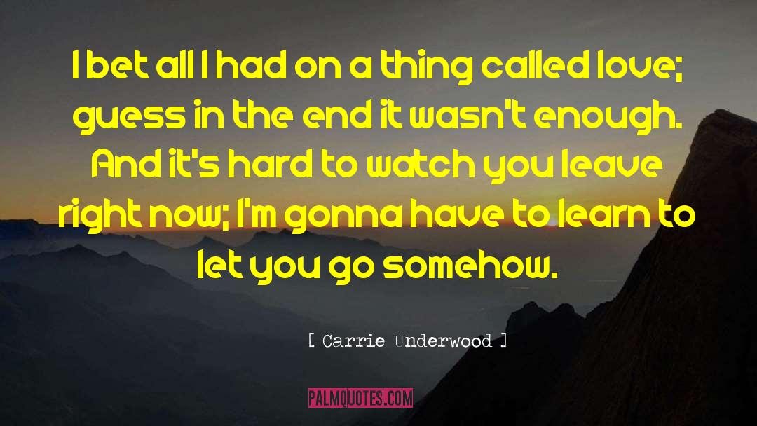 Carrie Underwood Quotes: I bet all I had