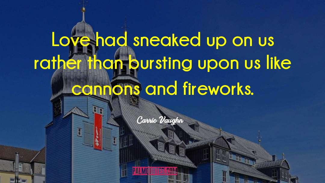 Carrie Vaughn Quotes: Love had sneaked up on