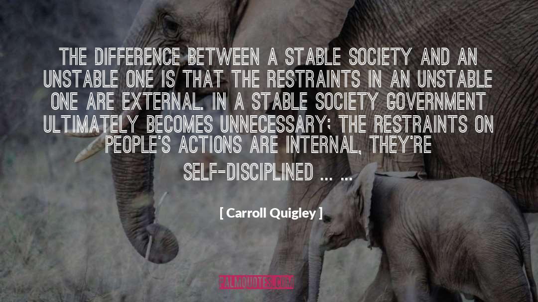 Carroll Quigley Quotes: The difference between a stable