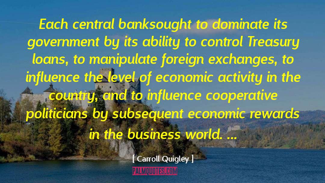 Carroll Quigley Quotes: Each central banksought to dominate