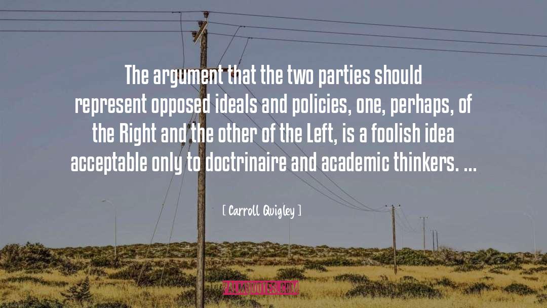 Carroll Quigley Quotes: The argument that the two