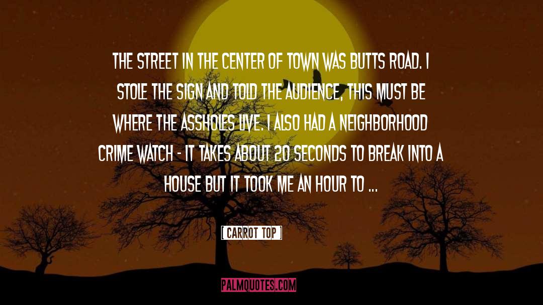 Carrot Top Quotes: The street in the center