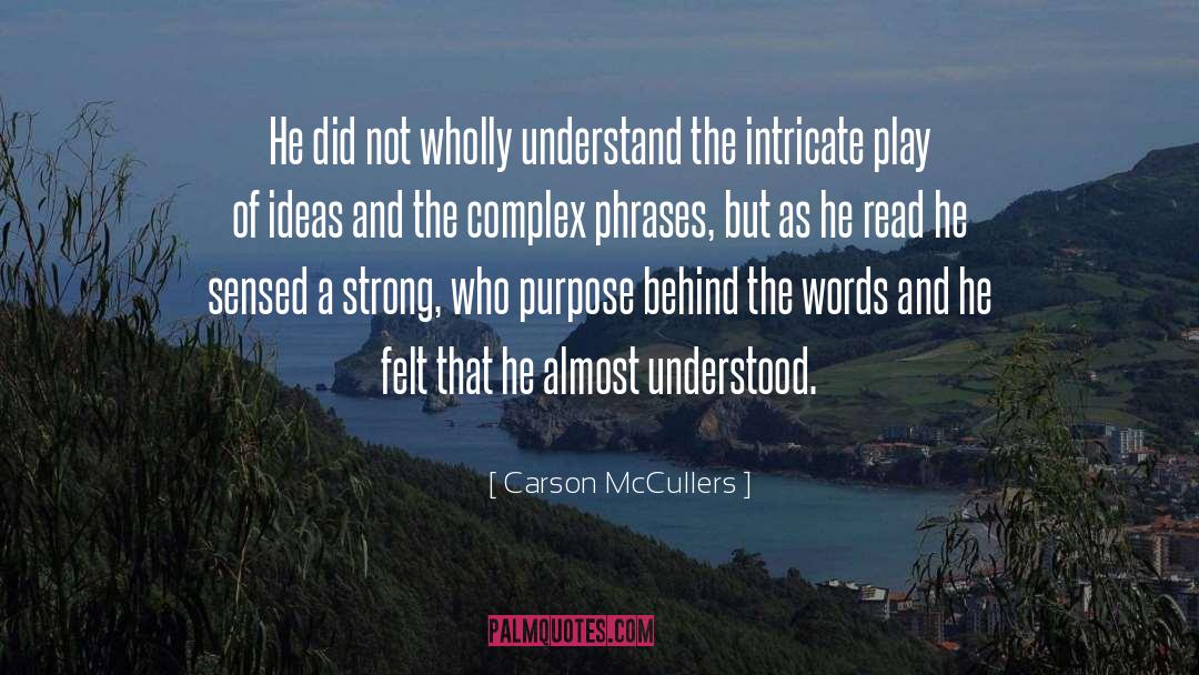 Carson McCullers Quotes: He did not wholly understand