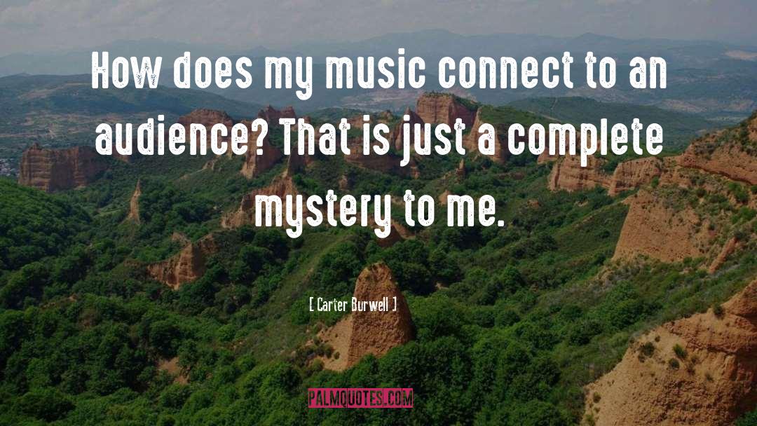 Carter Burwell Quotes: How does my music connect