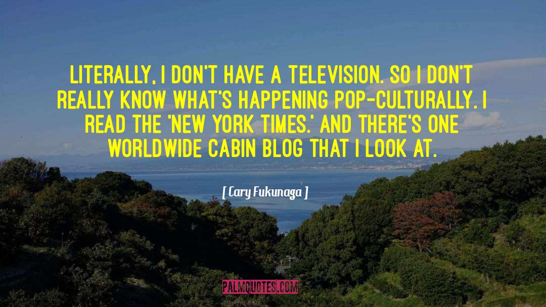 Cary Fukunaga Quotes: Literally, I don't have a