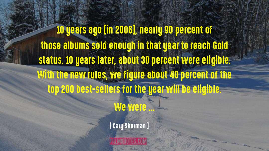 Cary Sherman Quotes: 10 years ago [in 2006],