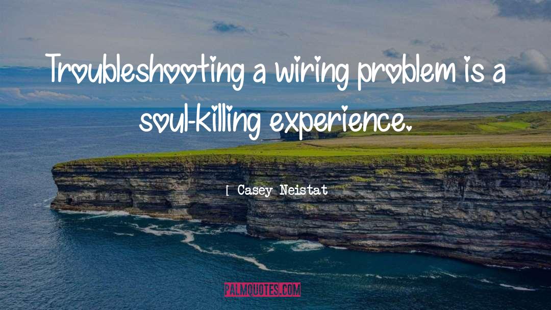 Casey Neistat Quotes: Troubleshooting a wiring problem is