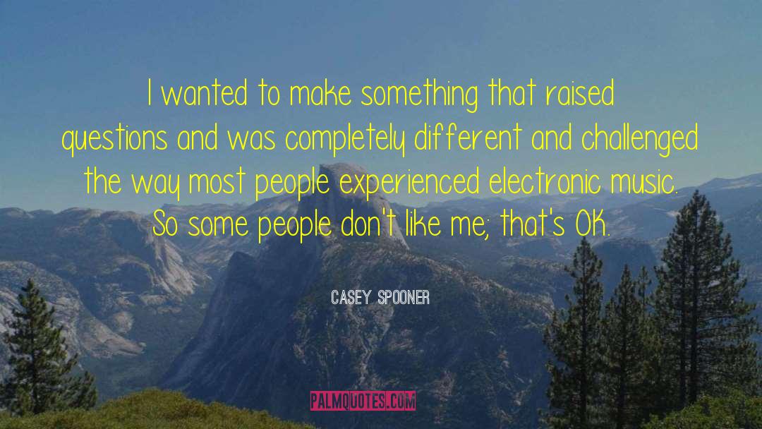 Casey Spooner Quotes: I wanted to make something