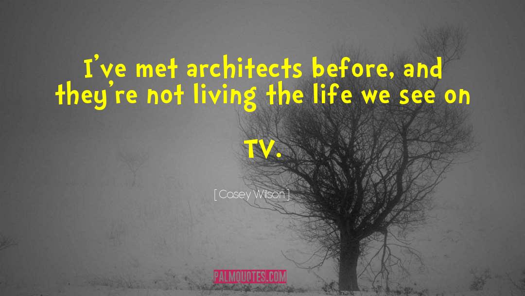 Casey Wilson Quotes: I've met architects before, and