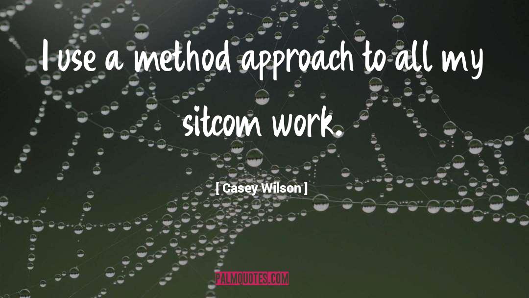 Casey Wilson Quotes: I use a method approach