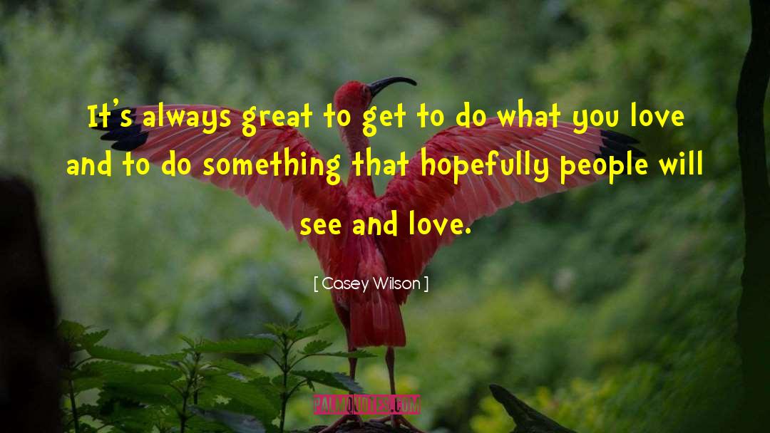 Casey Wilson Quotes: It's always great to get