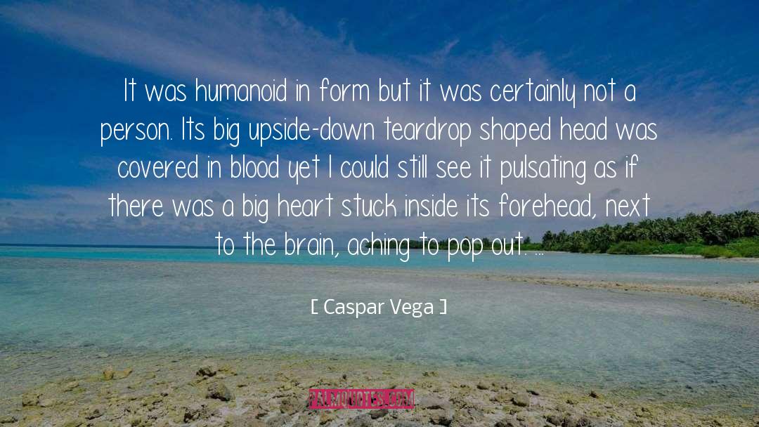 Caspar Vega Quotes: It was humanoid in form