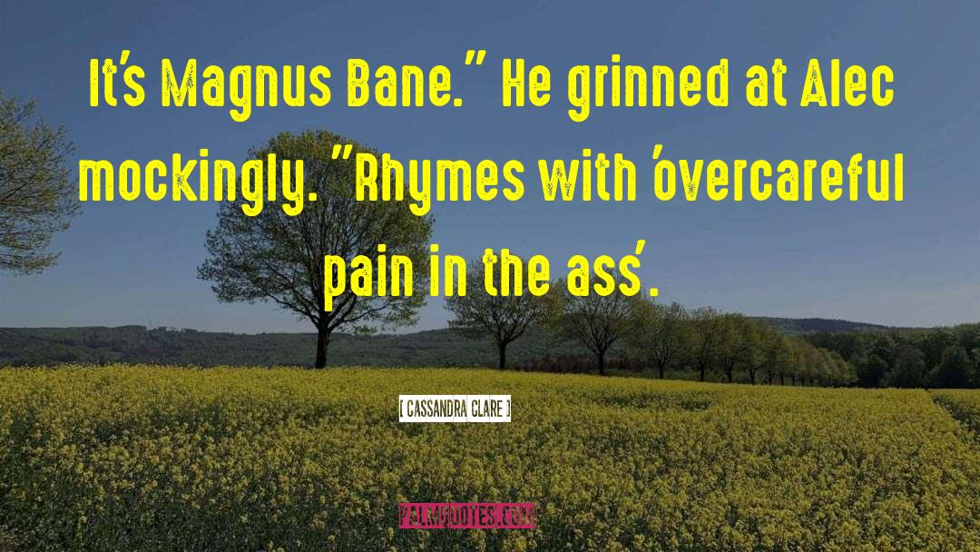 Cassandra Clare Quotes: It's Magnus Bane.