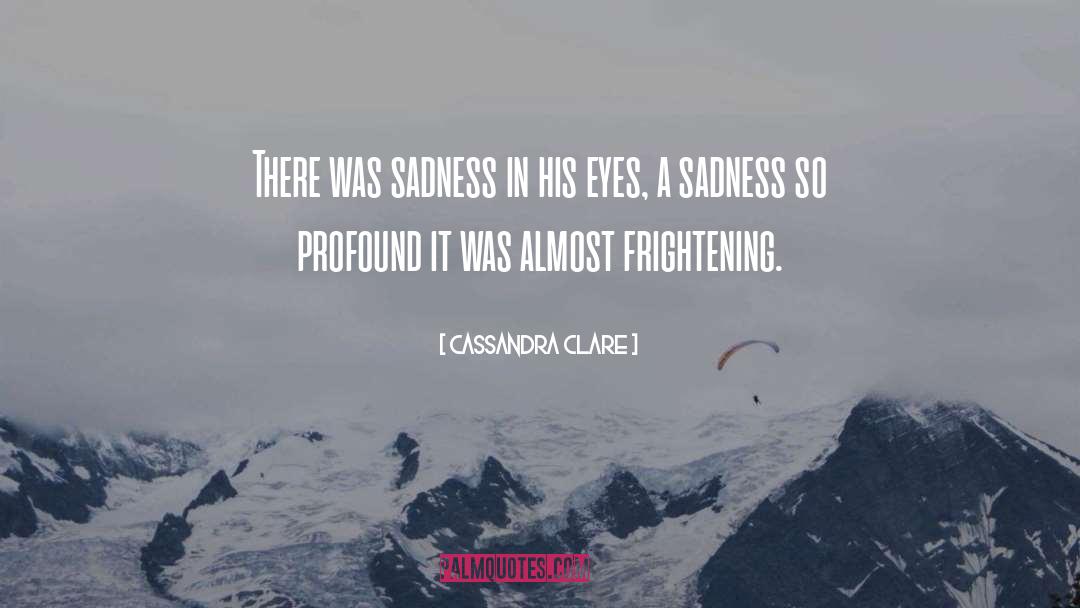 Cassandra Clare Quotes: There was sadness in his