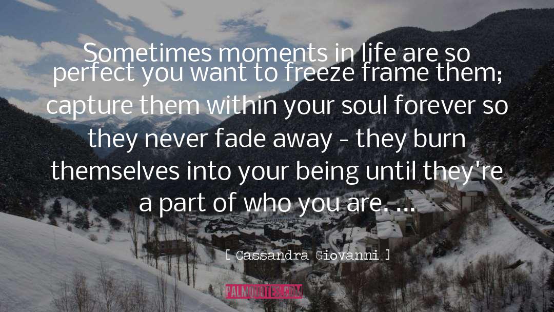 Cassandra Giovanni Quotes: Sometimes moments in life are