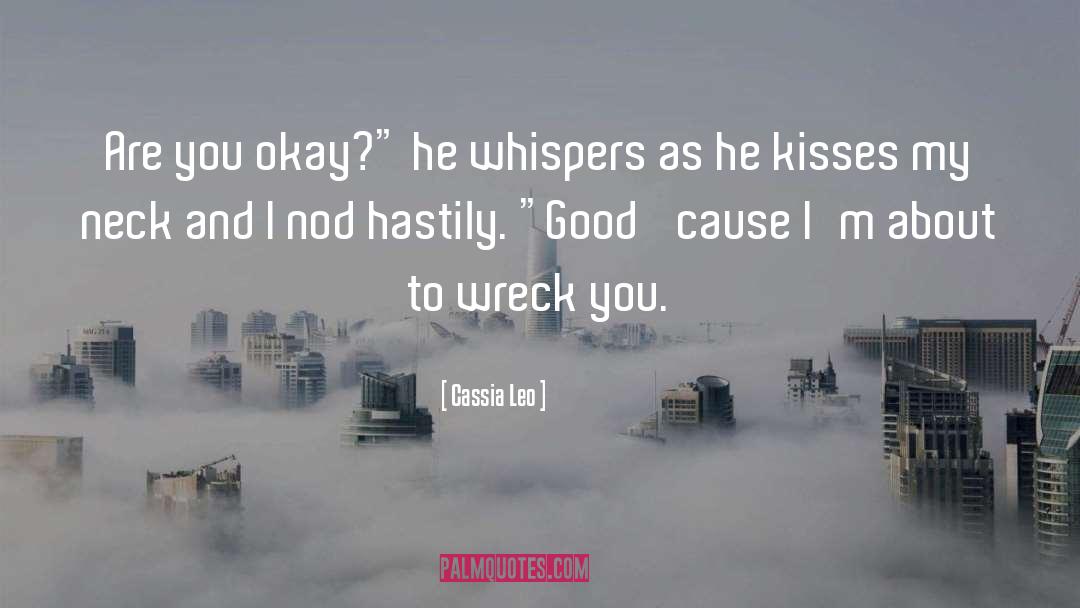 Cassia Leo Quotes: Are you okay?