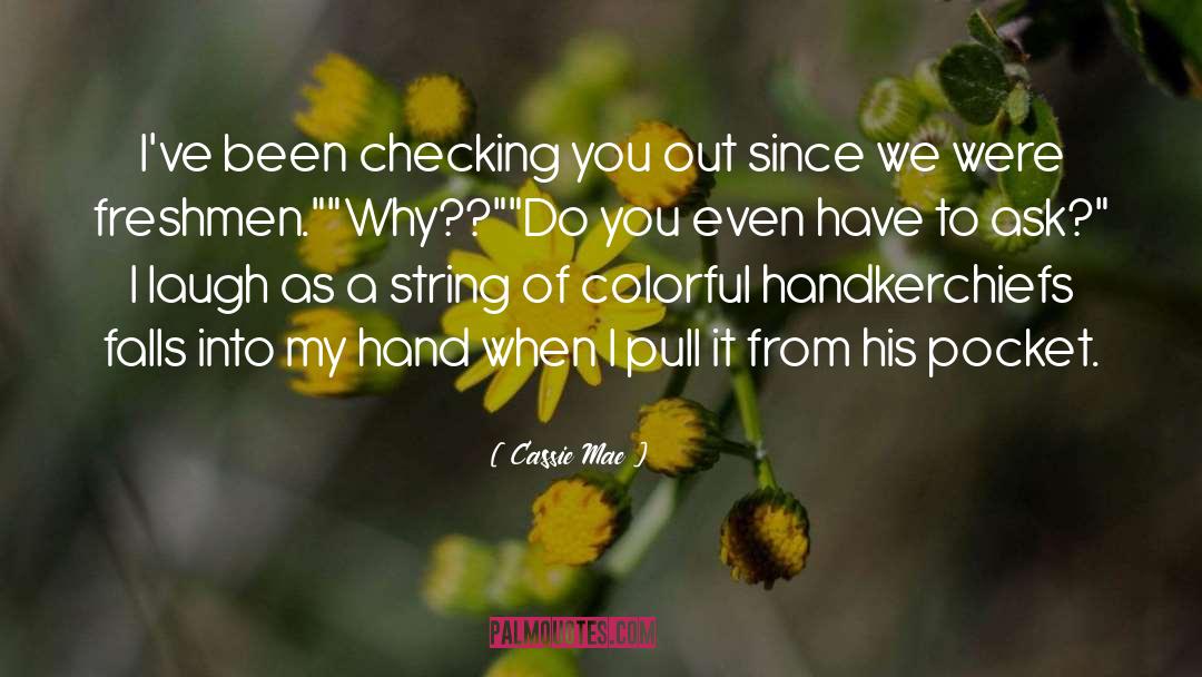 Cassie Mae Quotes: I've been checking you out