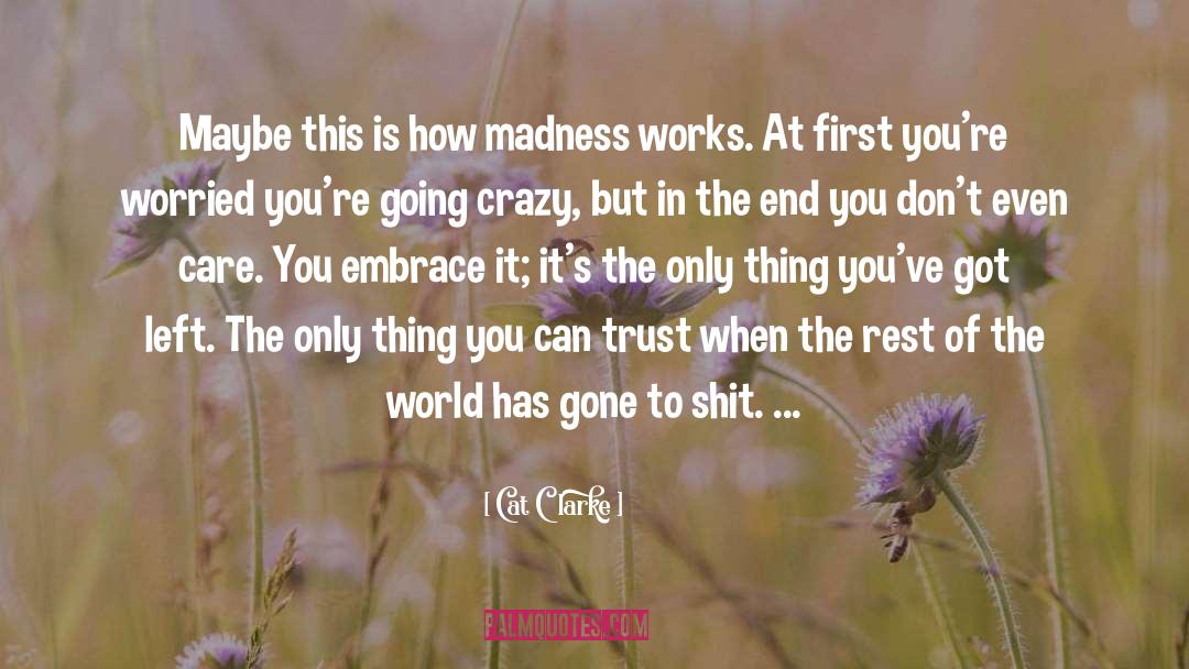 Cat Clarke Quotes: Maybe this is how madness