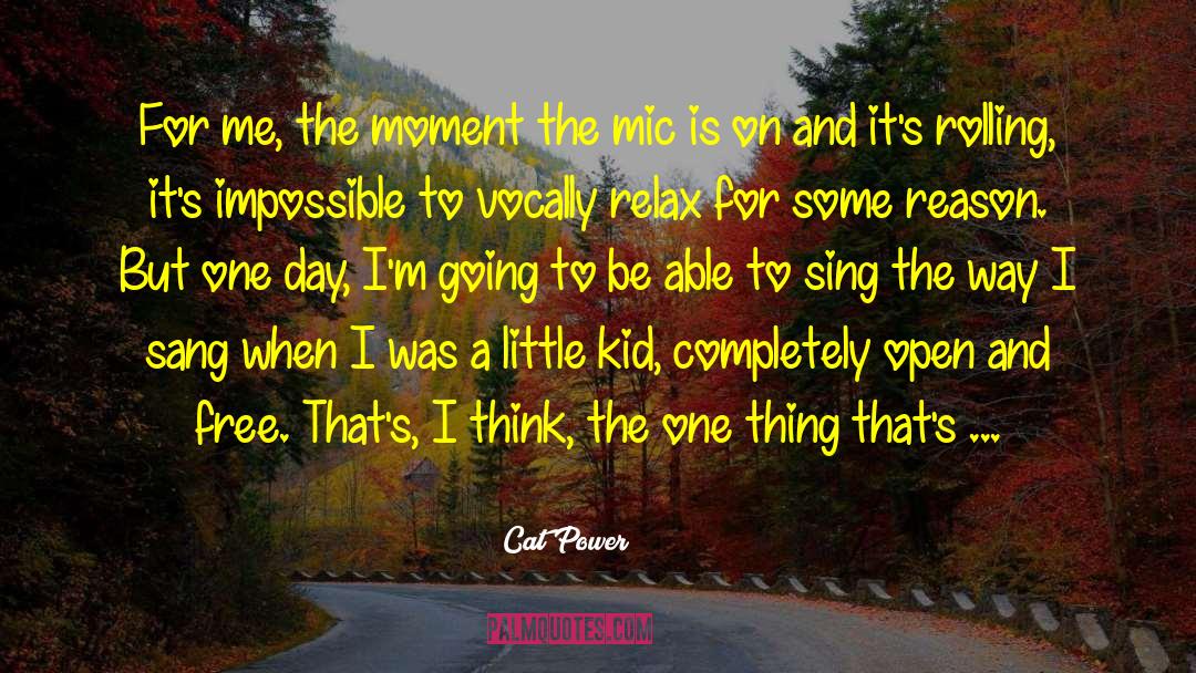 Cat Power Quotes: For me, the moment the