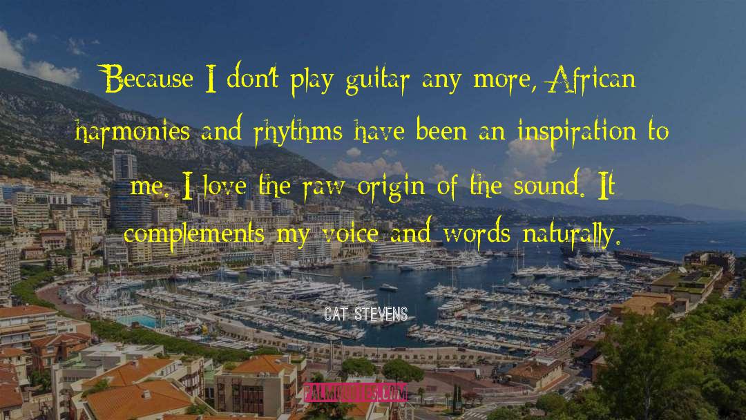 Cat Stevens Quotes: Because I don't play guitar