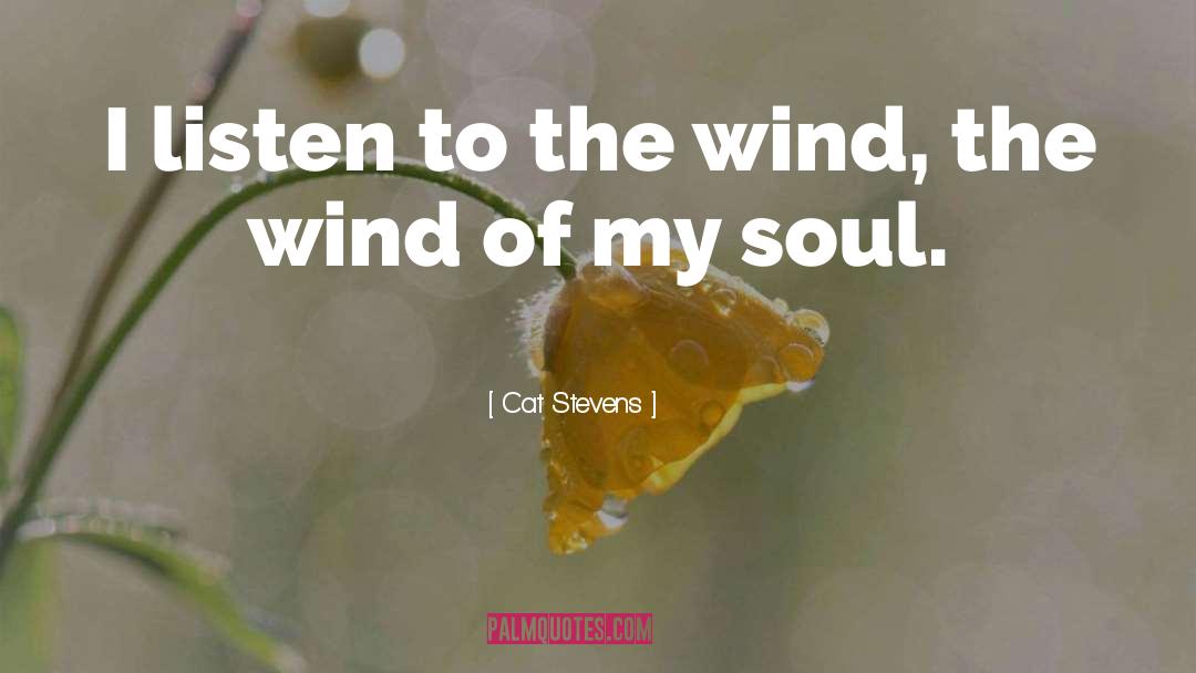 Cat Stevens Quotes: I listen to the wind,