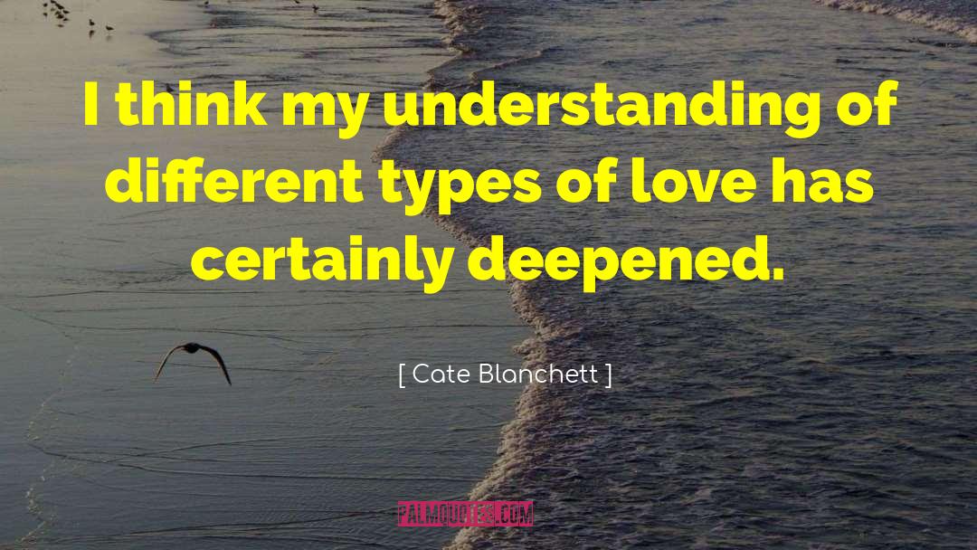 Cate Blanchett Quotes: I think my understanding of