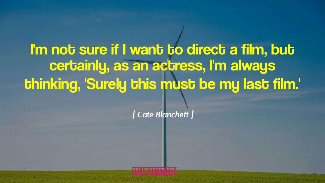 Cate Blanchett Quotes: I'm not sure if I