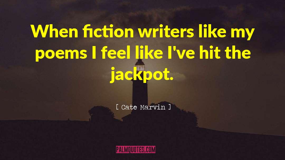 Cate Marvin Quotes: When fiction writers like my