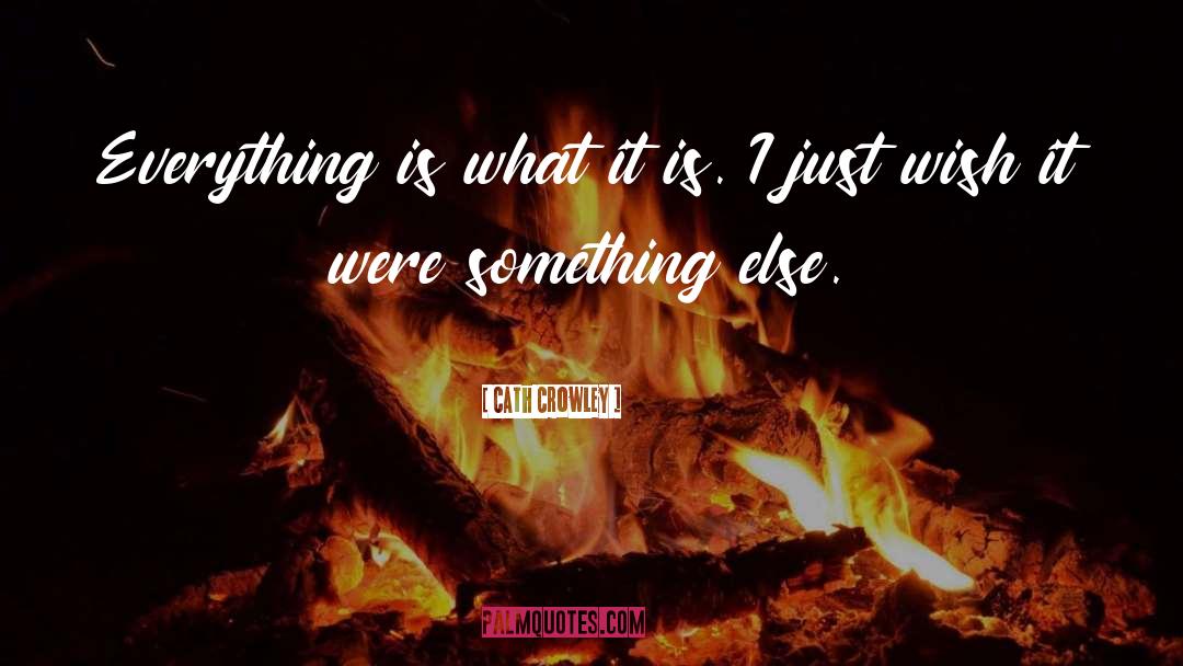 Cath Crowley Quotes: Everything is what it is.