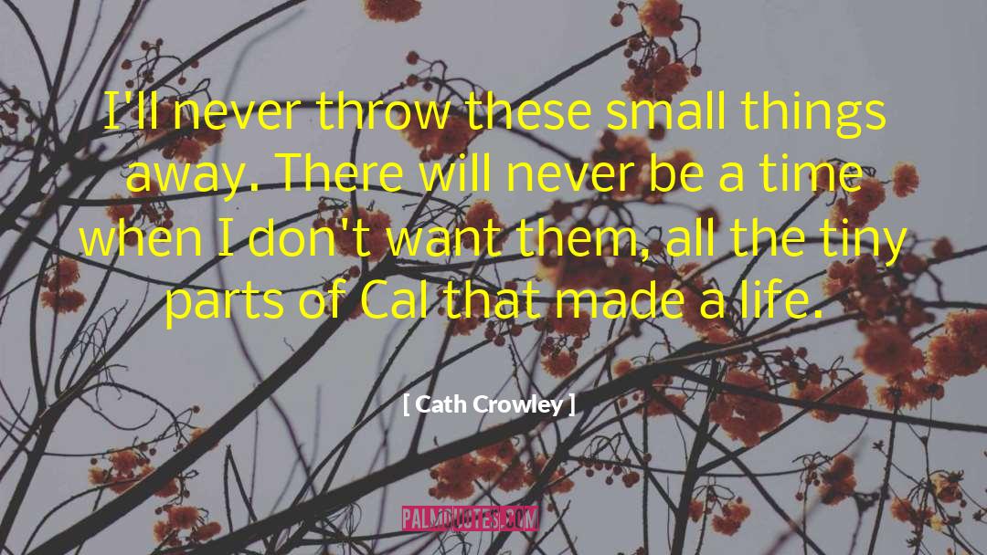 Cath Crowley Quotes: I'll never throw these small