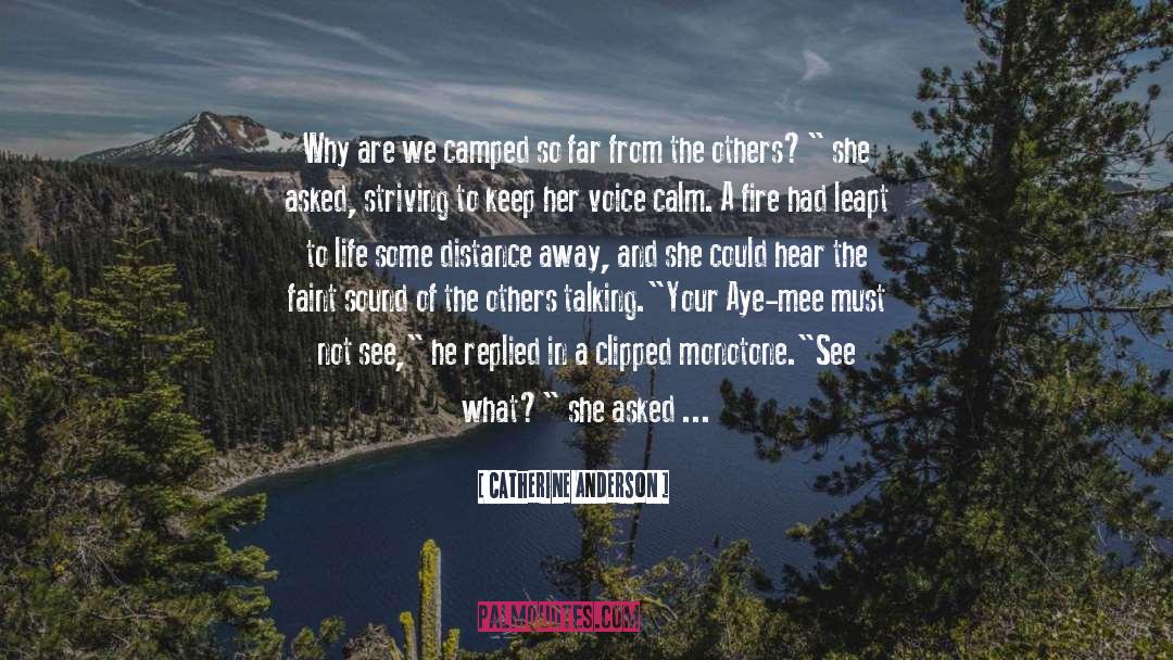 Catherine Anderson Quotes: Why are we camped so