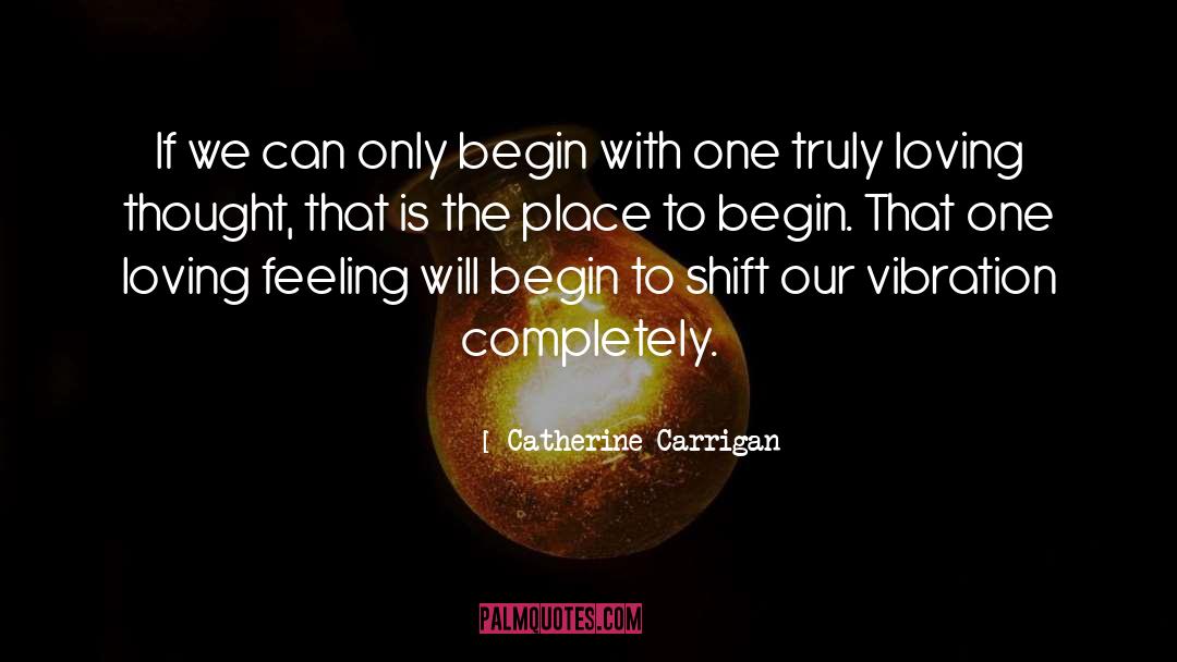 Catherine Carrigan Quotes: If we can only begin