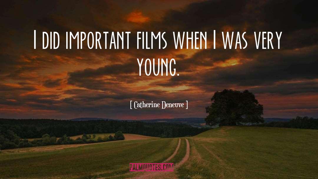 Catherine Deneuve Quotes: I did important films when