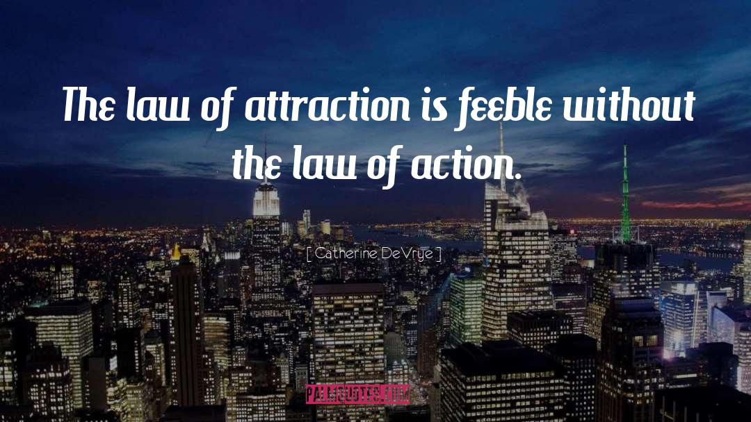 Catherine DeVrye Quotes: The law of attraction is