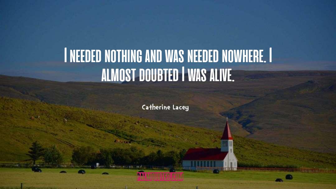 Catherine Lacey Quotes: I needed nothing and was