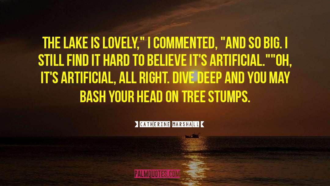 Catherine Marshall Quotes: The lake is lovely,